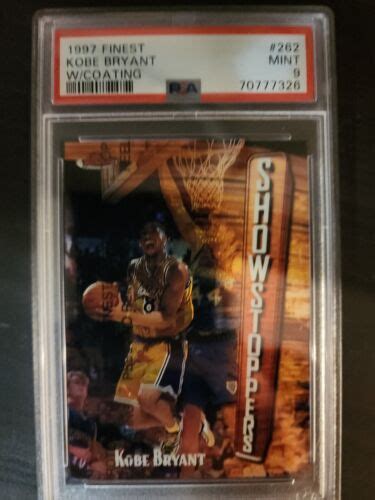 Kobe Bryant Psa Mint Topps Finest Showstoppers W Coating