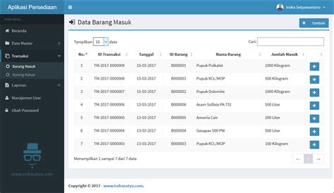 Aplikasi Persediaan Barang Gudang Material Dengan Php Dan Mysqli