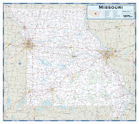 Missouri Highway Wall Map | Maps.com.com