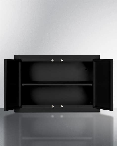 Summit Cab18shortblk 18 Inch Wall Cabinet With 2 Pull Out Shelves