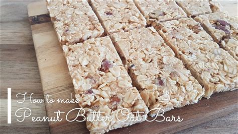 Healty No Bake Peanut Butter Oat Bars Vegan Daily Free Youtube