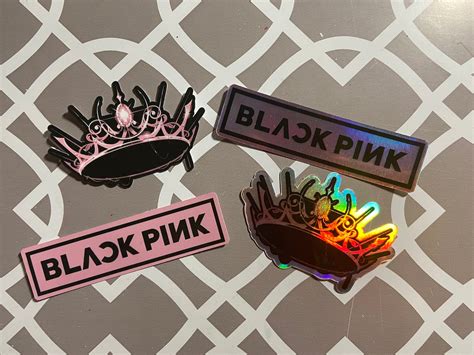 BLACKPINK the Album Logo Crown Holographic Glossy Matte | Etsy