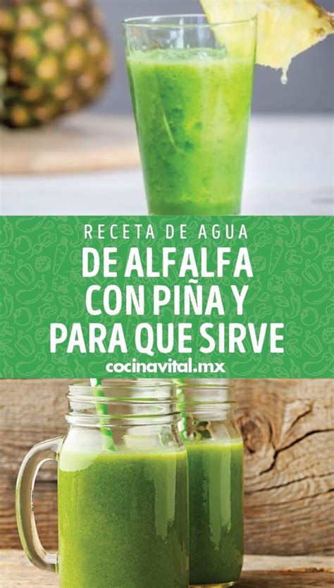 Receta De Agua De Alfalfa Con Pi A Y Sus Beneficios A La Salud