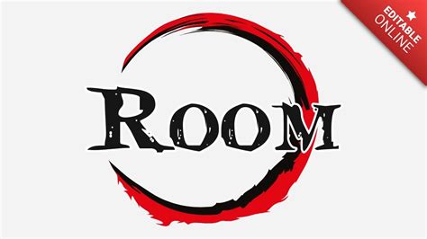 Room Logotipo Demon Slayer Editable Generador De Efectos De Texto