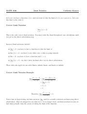 Limit Notation Pdf Math Limit Notation Catherine Kenyon Let S