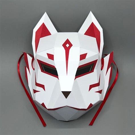 Korai No Kitsune Full Face Mask Diy Digital Download Paper Mask