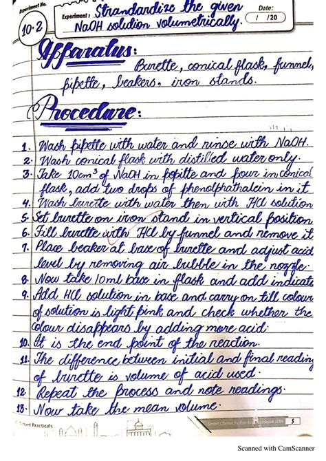 SOLUTION 10th Class Chemistry Practicals Solved With Diagrams Studypool