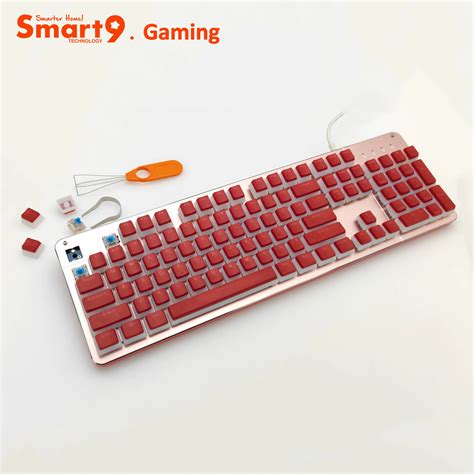 Smart Gaming Key Hot Swap Blue Switches Pudding Keycaps Metal Surface Full Rgb Backlit
