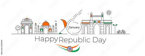 26 january Republic day concept - India Gate Taj Mahal & Gateway Of ...