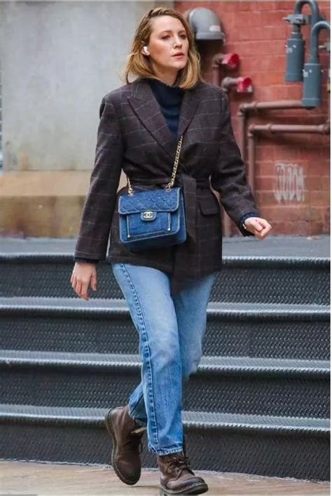 Dr Martens Brown 1460 Boots Worn By Blake Lively In New York City On