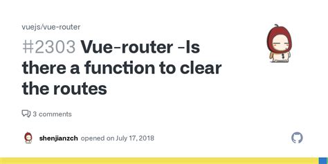 Vue Router Is There A Function To Clear The Routes Issue 2303