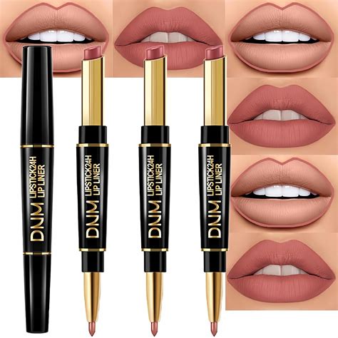 Amazon Evpct Pcs Dusty Antique Rose Lip Liner And Lipstick Set Kit For Women Nude Beige