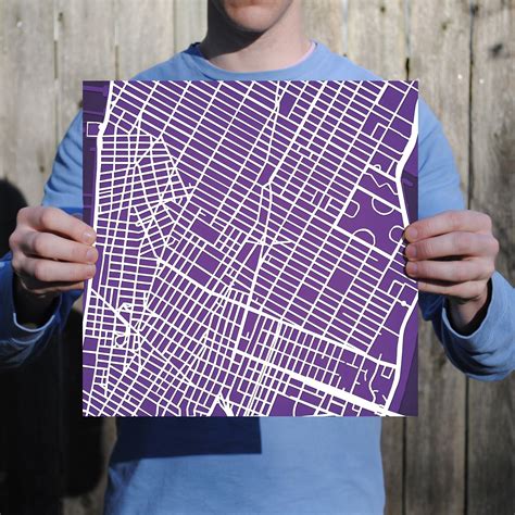 New York University Campus Map Art By City Prints The Map Shop