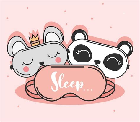 Premium Vector | Cute sleeping masks