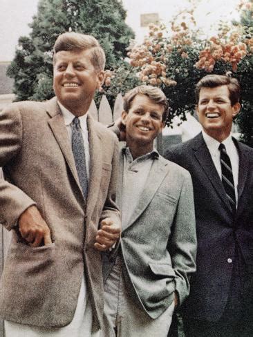 Brothers, John F. Kennedy, Robert Kennedy, and Ted Kennedy, Right, in Hyannis Port ...