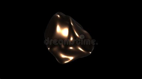 Modern Black Abstract Metal Sphere Digital Art Intro 3d Stock