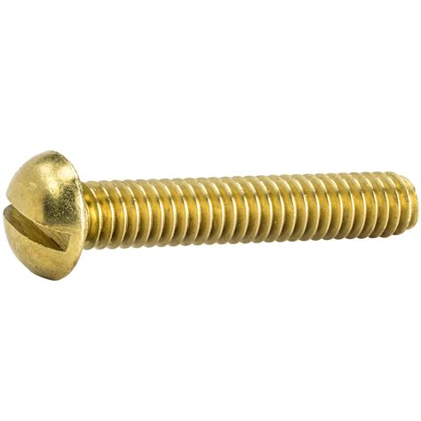 Brass Round Head Machine Screws Bolts Slotted Drive All Lengths