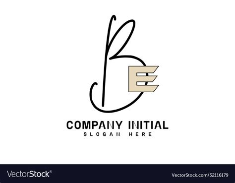 Be Logo Design Royalty Free Vector Image Vectorstock