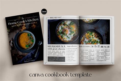 Canva Cookbook Template Dark Moody