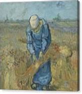 Peasant Woman Binding Sheaves After Millet Painting By Vincent