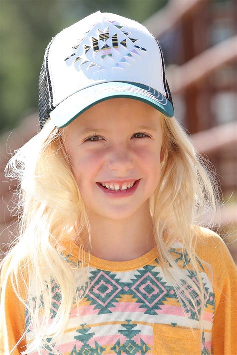 Cruel Girl | Girl's Southwestern Print Cap - Green