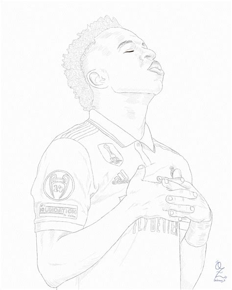 Vinicius Jr Portrait Art By Oz Galeano Behance