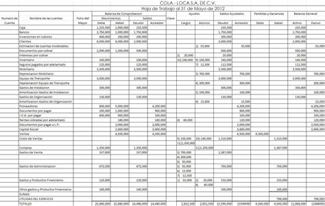 Hoja De Trabajo Contable Taringa Riset