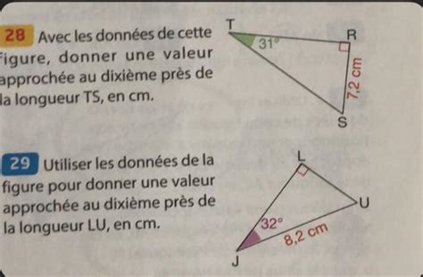 28 Avec les données de cette Figure donner une valeur approchée au