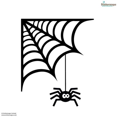 Spider Cobweb Window Sticker Halloween Window Stickers Stickerscape