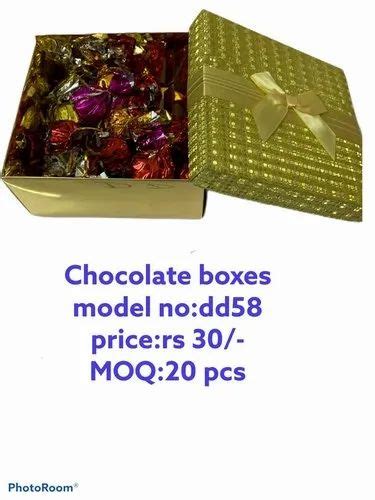 Square Printed GOLDEN CHOCOLATE BOX, Box Capacity: 1-5 Kg at Rs 30/box ...