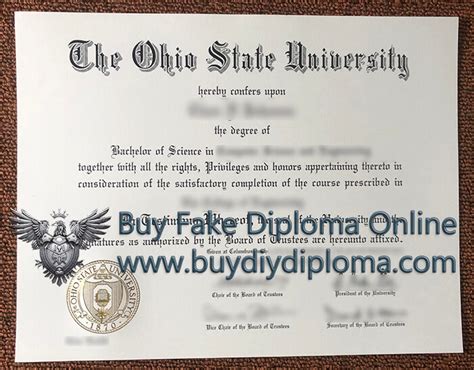 How Much Does A Fake Ohio State University Diploma Cost