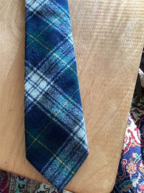 Vintage Tartan Wool Tie Gem