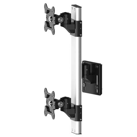 Dual Vesa Mount For Slat Wall Stacked Quick Release W Low Profile