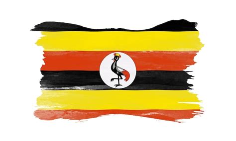 Premium Photo Uganda Flag Brush Stroke National Flag