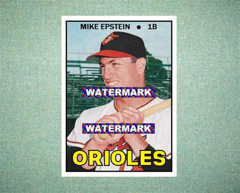 Mike Epstein Baltimore Orioles Custom Baseball Card Style Card