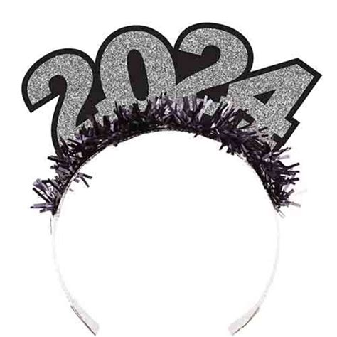 2024 Silver Glitter Tiara Pack 6ct Party Adventure