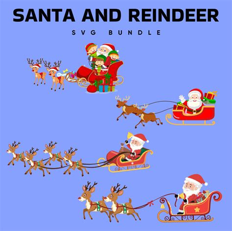 Santa and Reindeer SVG – MasterBundles