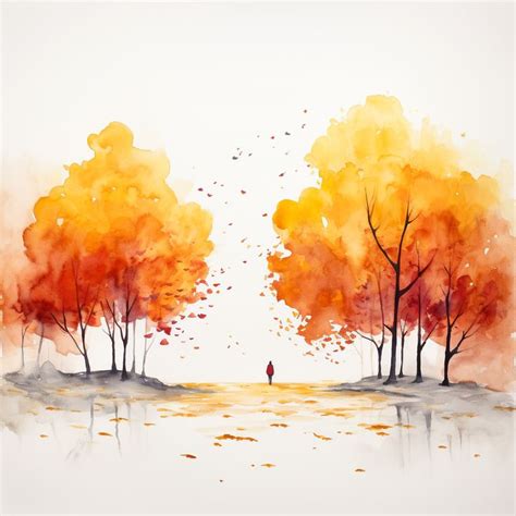 Herbst Aquarell Einfaches Aquarellbild F R Anf Nger Aquarell Idee