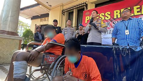 Polsek Simokerto Tembak Bandit Curanmor Surabaya Pasuruan Suara