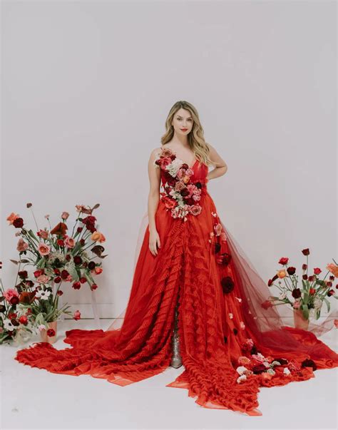 31 Beautiful Red Wedding Dresses Were Obsessed With