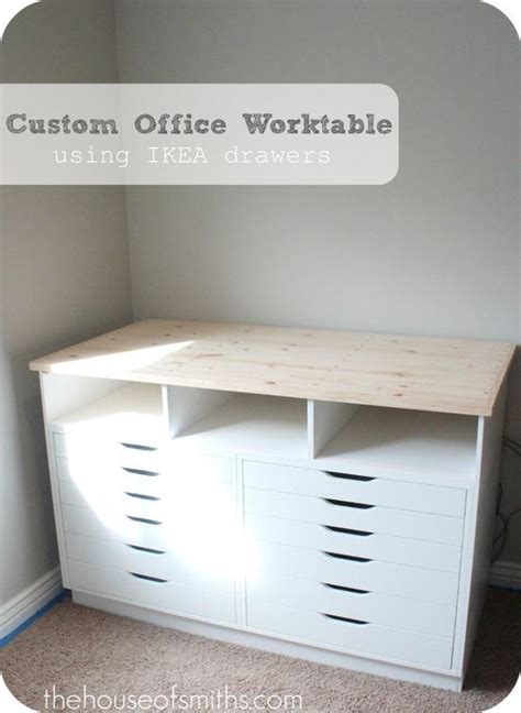 From Ikea Alex Drawers To Custom Work Table Craft Room Design Craft