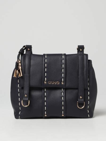 Liu Jo Borsa Marshall In Pelle Sintetica A Micro Grana Blue Navy