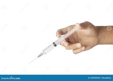 Syringe Medical Injection In Hand Medicine Plastic Vaccination