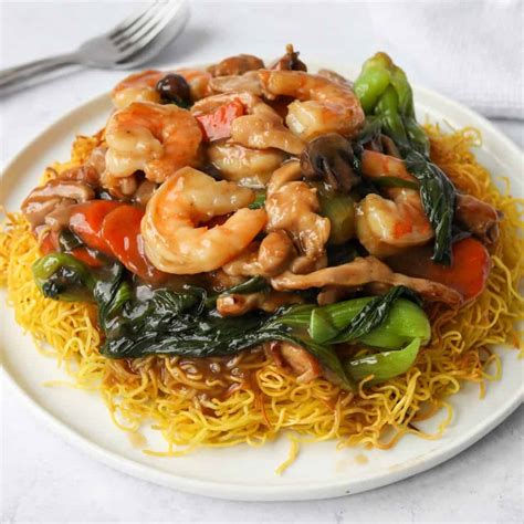 Shrimp Chow Mein Crispy Noodles