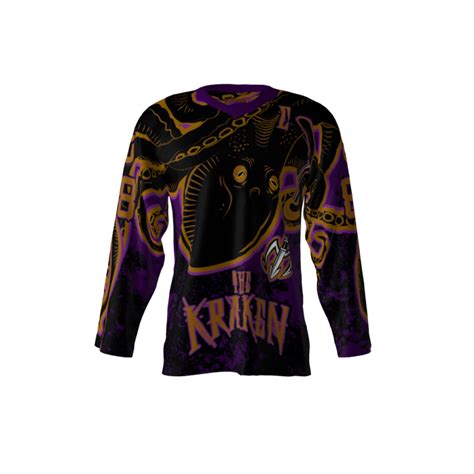 Kraken dye sublimated custom hockey jersey. You can customize with your ...