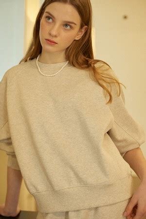 Rib Block Crop Sweatshirt Color Nonlocal