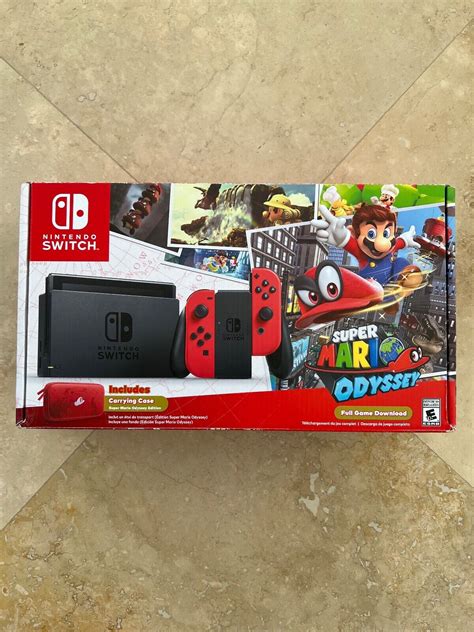 Nintendo Switch Super Mario Odyssey Edition With Red Joy Cons 32gb