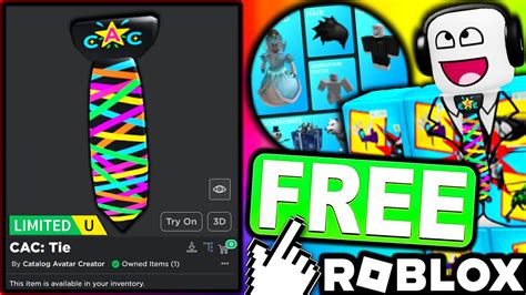 Free Ugc Limited How To Get Catalog Avatar Creator Tie Roblox Catalog Avatar Creator Youtube