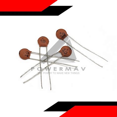 4pcs 10pf Ceramic Capacitor 50v 10 Pf 100 Ceramic Capacitor 50v 10pf Red Dip Capacitance For Pcb