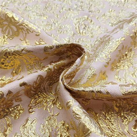 Jacquard Fabric Coat Fabric Gold Silk Jacquard Fabric Etsy